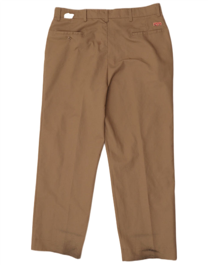 Red Kap Mens Straight Chino Trousers W38 L30 Beige Polyester