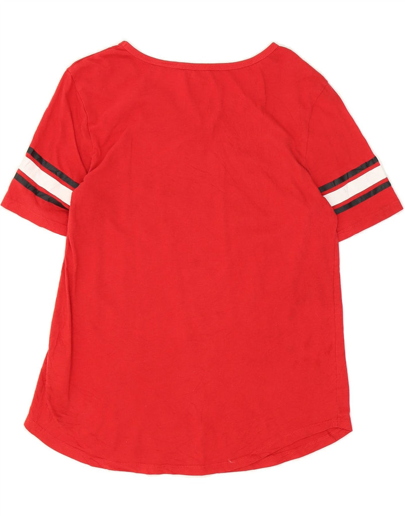 NBA Womens Chicago Bulls Graphic T-Shirt Top UK 12 Medium Red Cotton Vintage NBA and Second-Hand NBA from Messina Hembry 