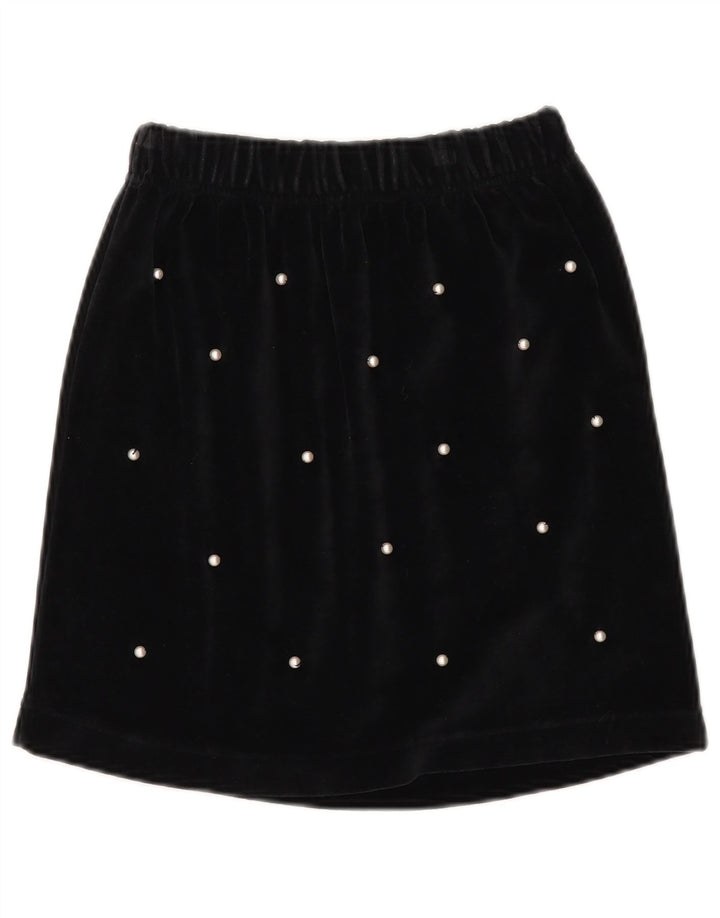 Kenny Womens Velvet Mini Skirt W30 Medium Black Cotton