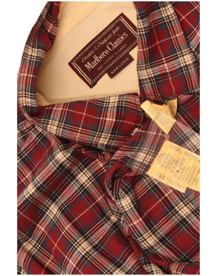 Marlboro Classics Mens Shirt  3XL Red Plaid Cotton