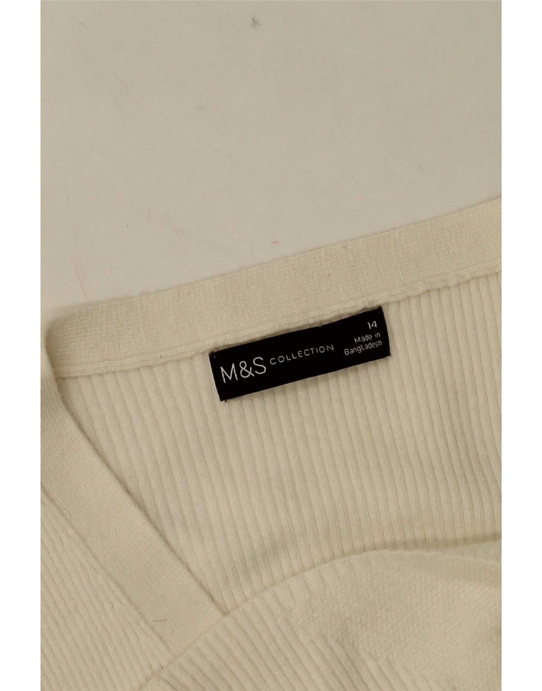 Marks & Spencer Womens Cardigan Sweater UK 14 Medium White
