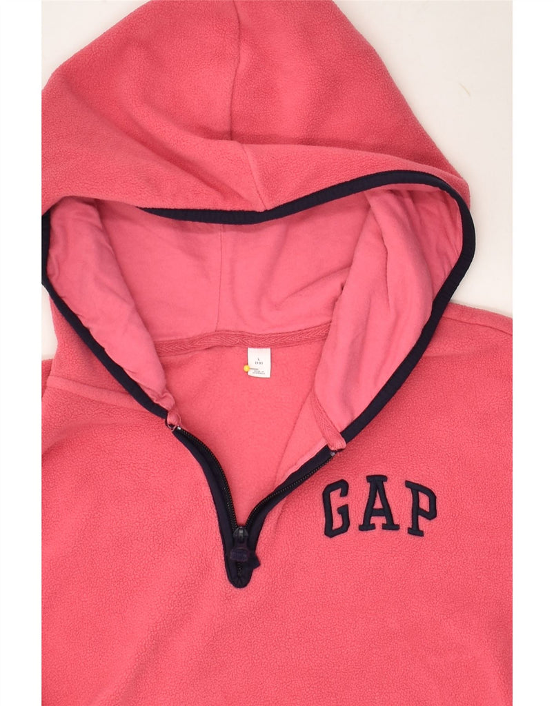 GAP Girls Hooded Fleece Jumper 9-10 Years Large Pink Polyester | Vintage Gap | Thrift | Second-Hand Gap | Used Clothing | Messina Hembry 