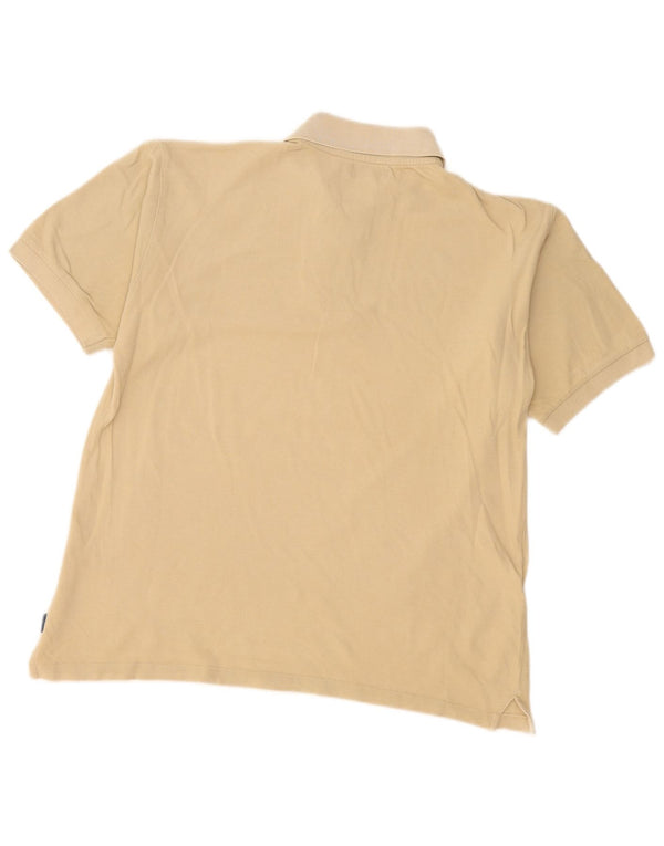 Asics Mens Polo Shirt Medium Beige Cotton