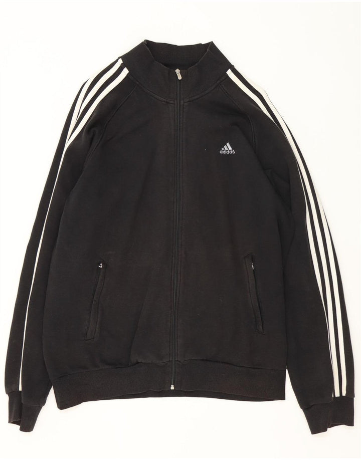 Adidas Mens Tracksuit Top Jacket XL Black Cotton