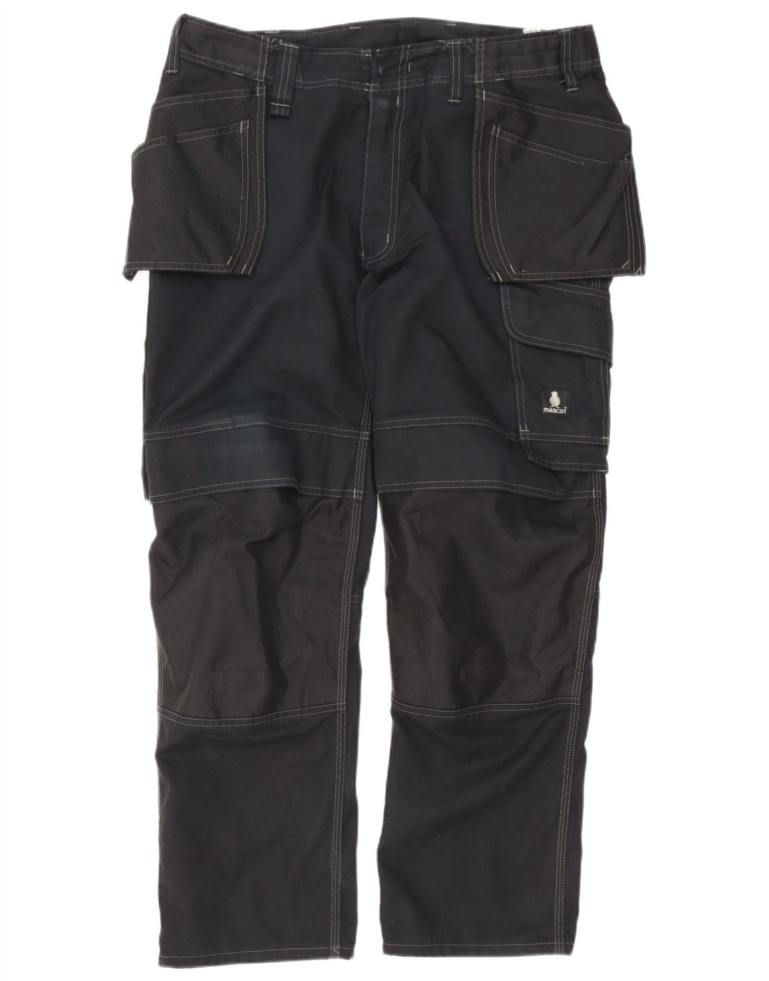 Mascot Mens Straight Cargo Trousers W36.5 L30 Black Polyester