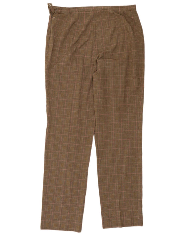 Marks & Spencer Womens Casual Trousers UK 14 Large W34 L29 Brown