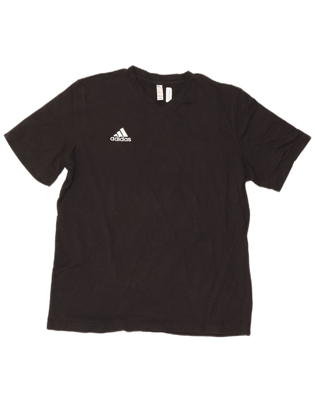 Adidas Mens T-Shirt Top Large Black Cotton