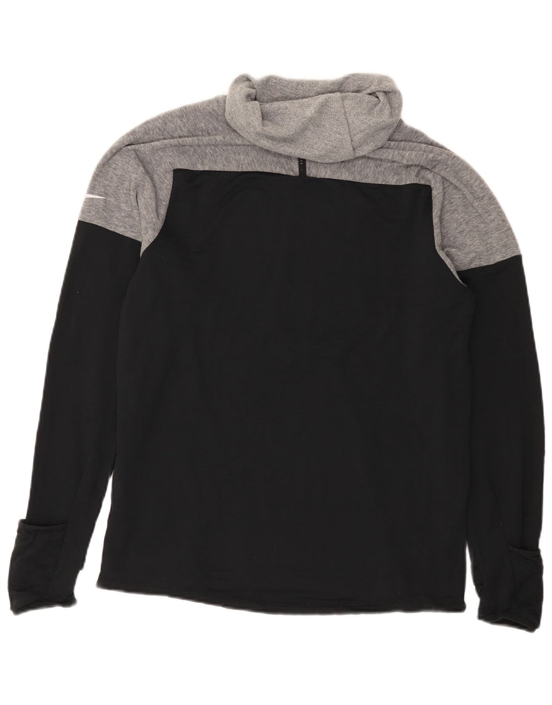 Nike Mens Therma-Fit Roll Neck Top Long Sleeve Medium Black Colourblock