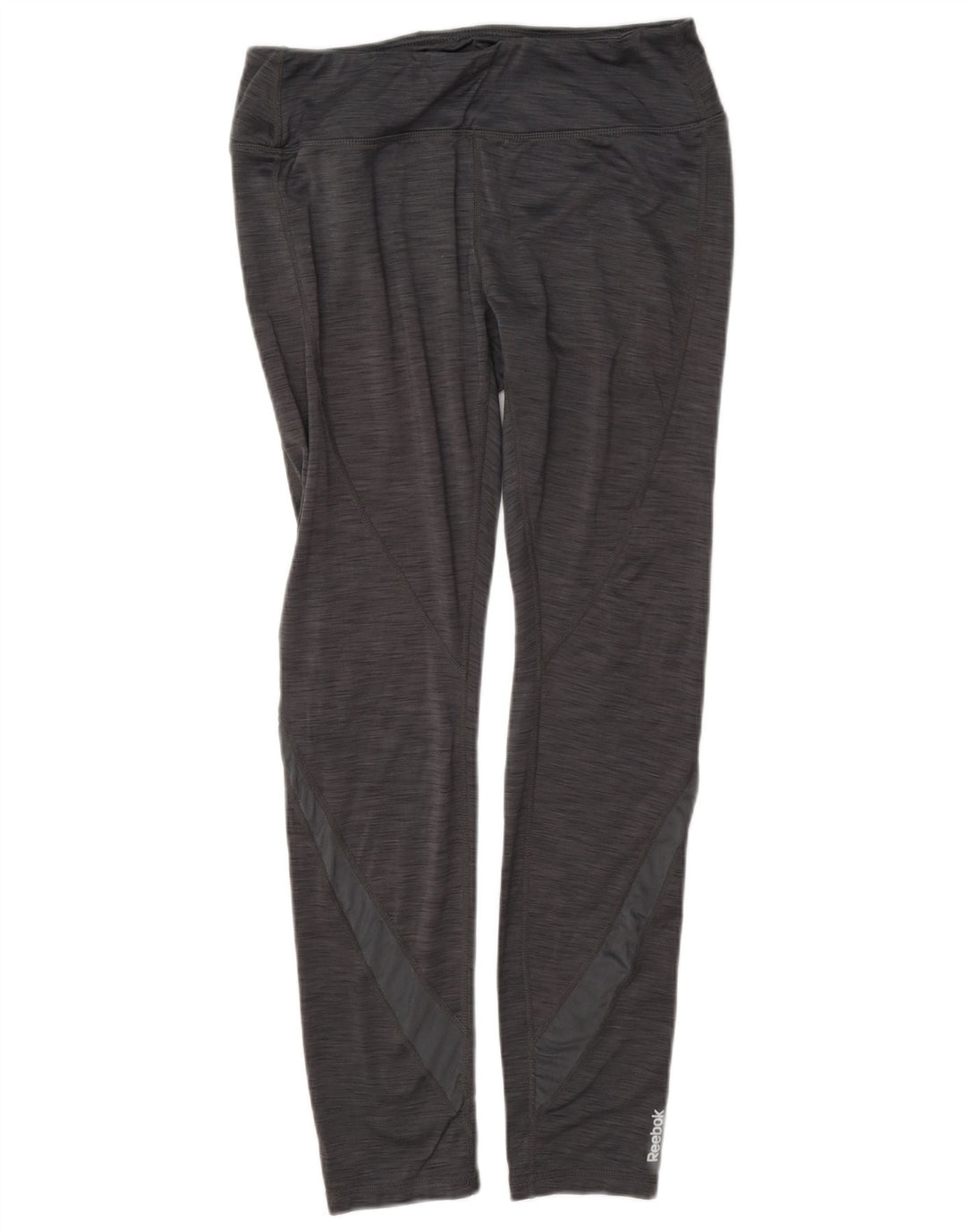 Reebok Womens Leggings UK 12 Medium Grey Flecked Polyester