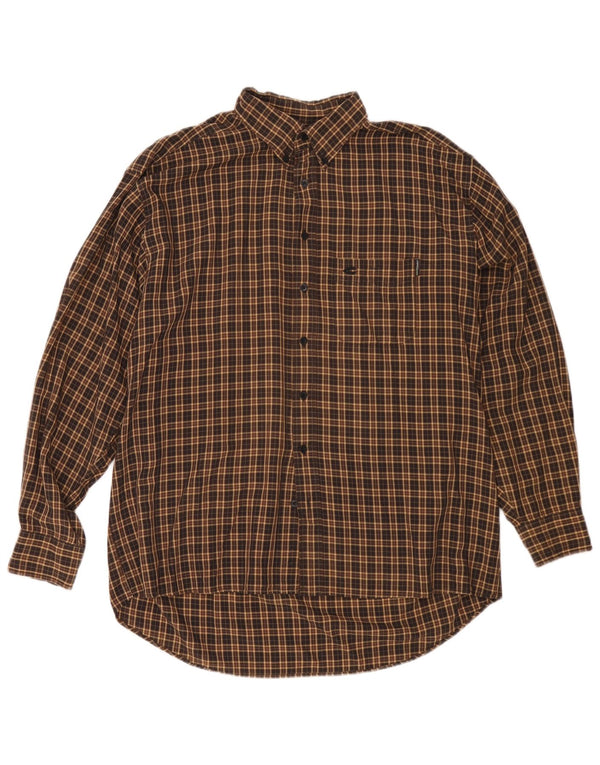 Camel Active Mens Flannel Shirt Large Brown Check