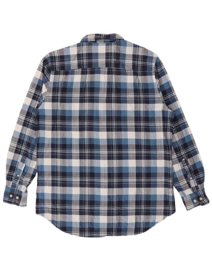Timberland Mens Flannel Shirt Medium Blue Check Cotton