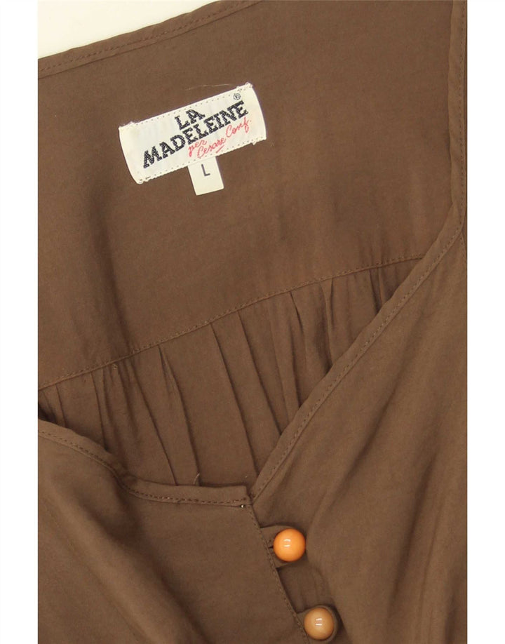 La Madeleine Womens Maxi Dress UK 14 Large Brown