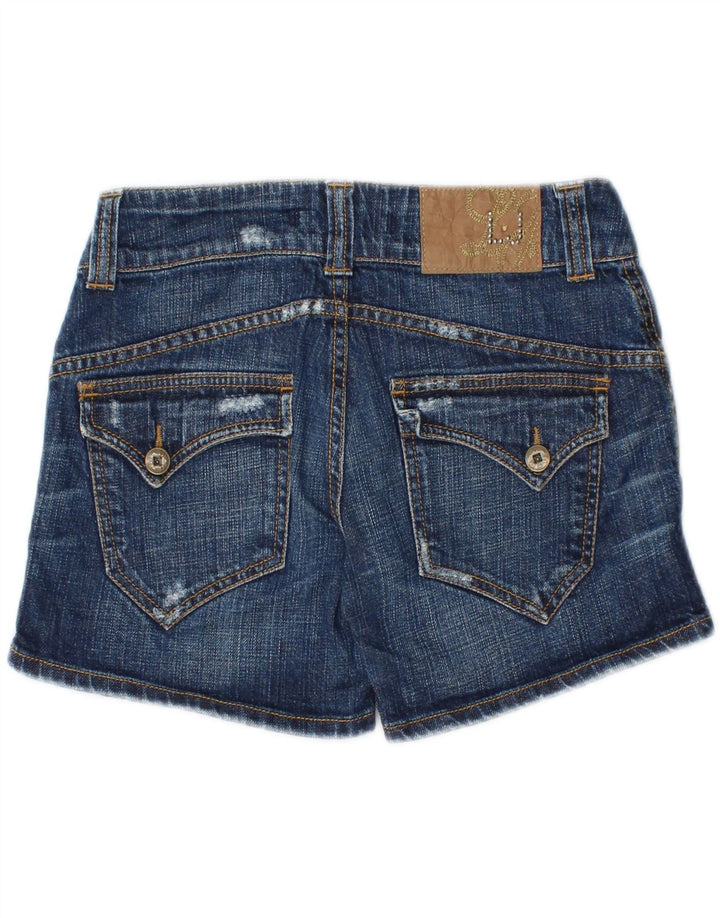 LIU JO Womens Denim Shorts W27 Small  Navy Blue Cotton Vintage Liu Jo and Second-Hand Liu Jo from Messina Hembry 