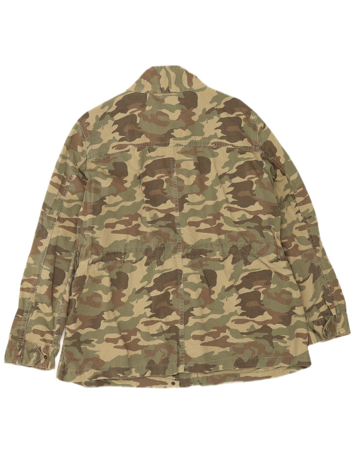 Marks & Spencer Womens Oversized Utility Jacket UK 18 XL Khaki Camouflage