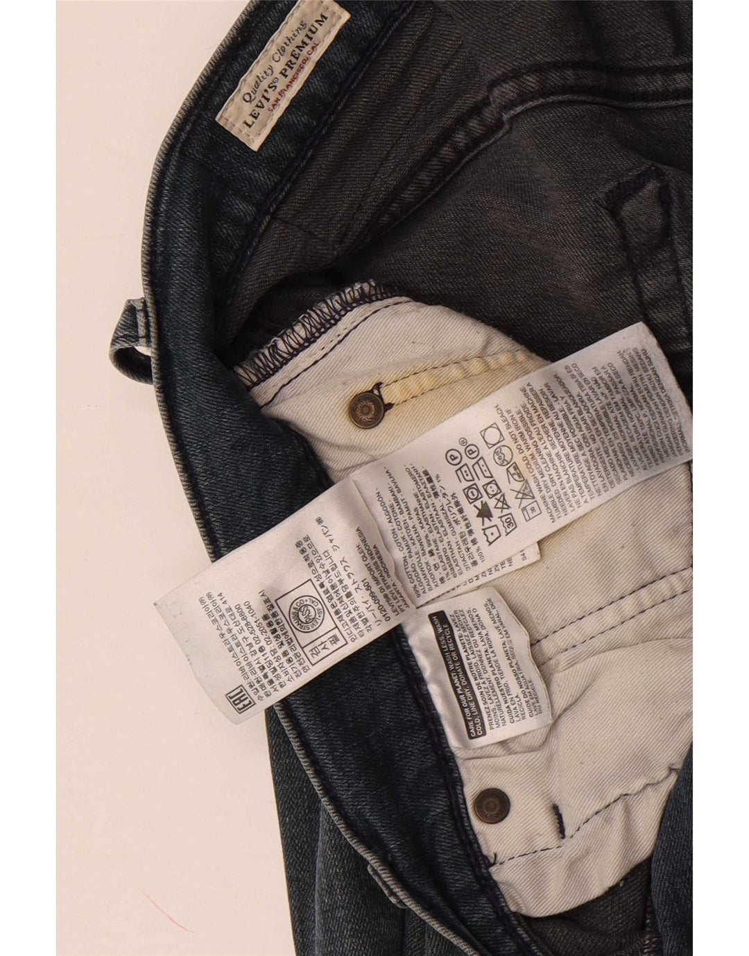 Levi's Mens Slim Jeans W33 L34 Blue Cotton
