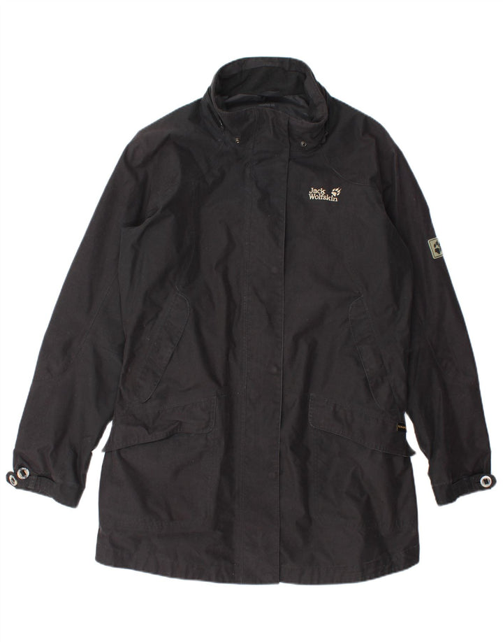 Jack Wolfskin Womens Windbreaker Coat UK 18/20 XL Black Polyester