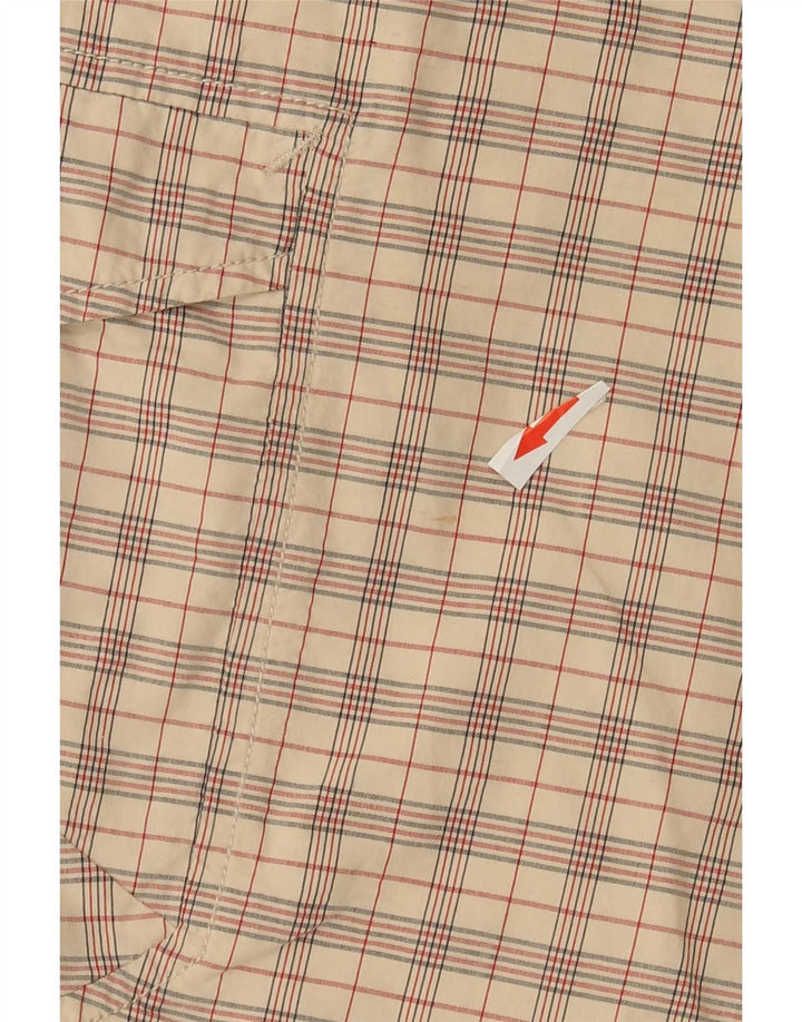 Invicta Mens Cargo Shorts IT 52 XL W36 Beige Check Cotton