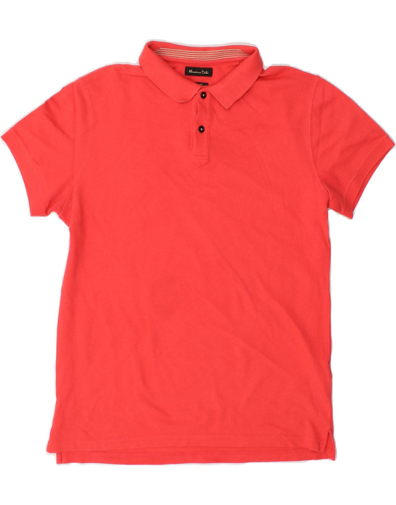 MASSIMO DUTTI Mens Slim Fit Polo Shirt Large Red Cotton Vintage Massimo Dutti and Second-Hand Massimo Dutti from Messina Hembry 