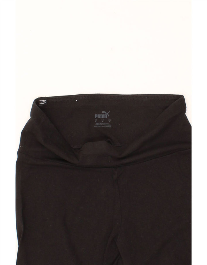 PUMA Womens Graphic Leggings UK 8 Small Black Vintage Puma and Second-Hand Puma from Messina Hembry 