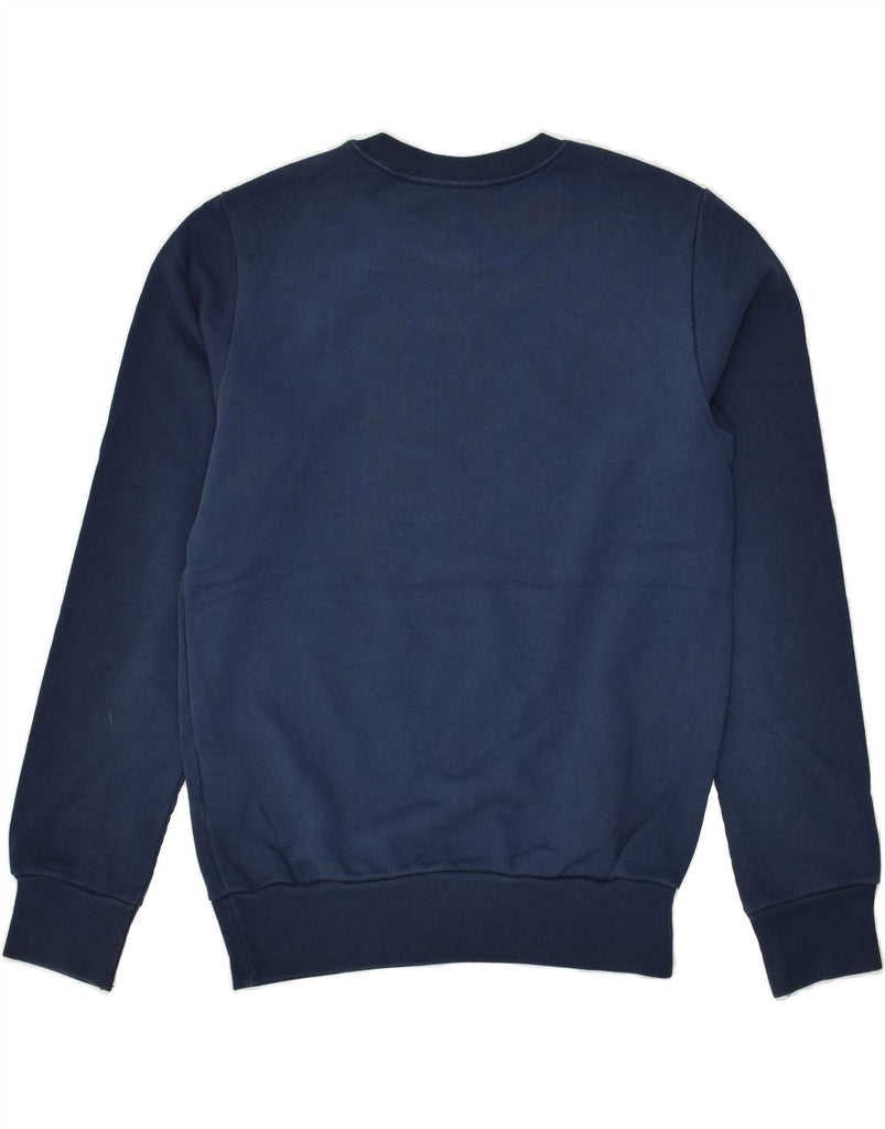 BENETTON Boys Graphic Sweatshirt Jumper 11-12 Years 2XL  Navy Blue Cotton | Vintage Benetton | Thrift | Second-Hand Benetton | Used Clothing | Messina Hembry 