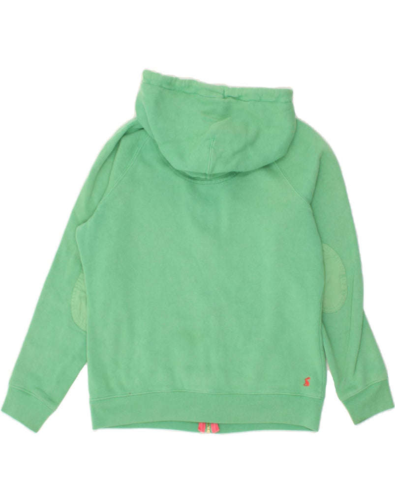 JOULES Womens Zip Hoodie Sweater UK 14 Large Green Cotton | Vintage Joules | Thrift | Second-Hand Joules | Used Clothing | Messina Hembry 