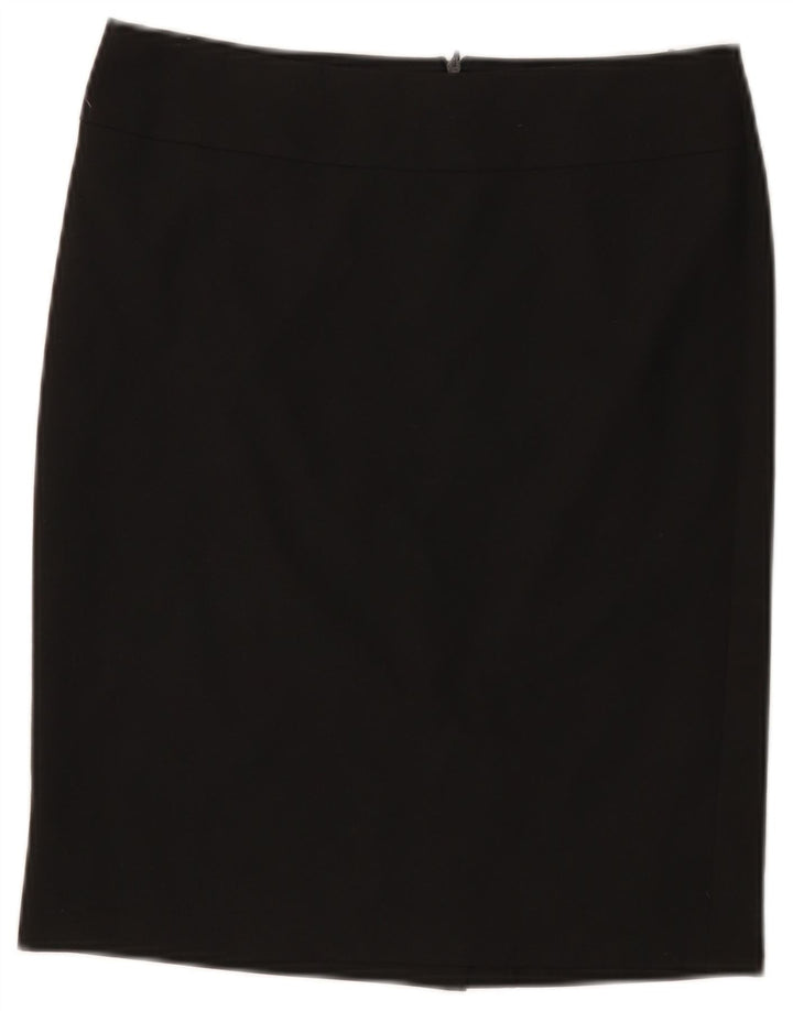 Benetton Womens Straight Skirt IT 40 Small W30  Black Polyester