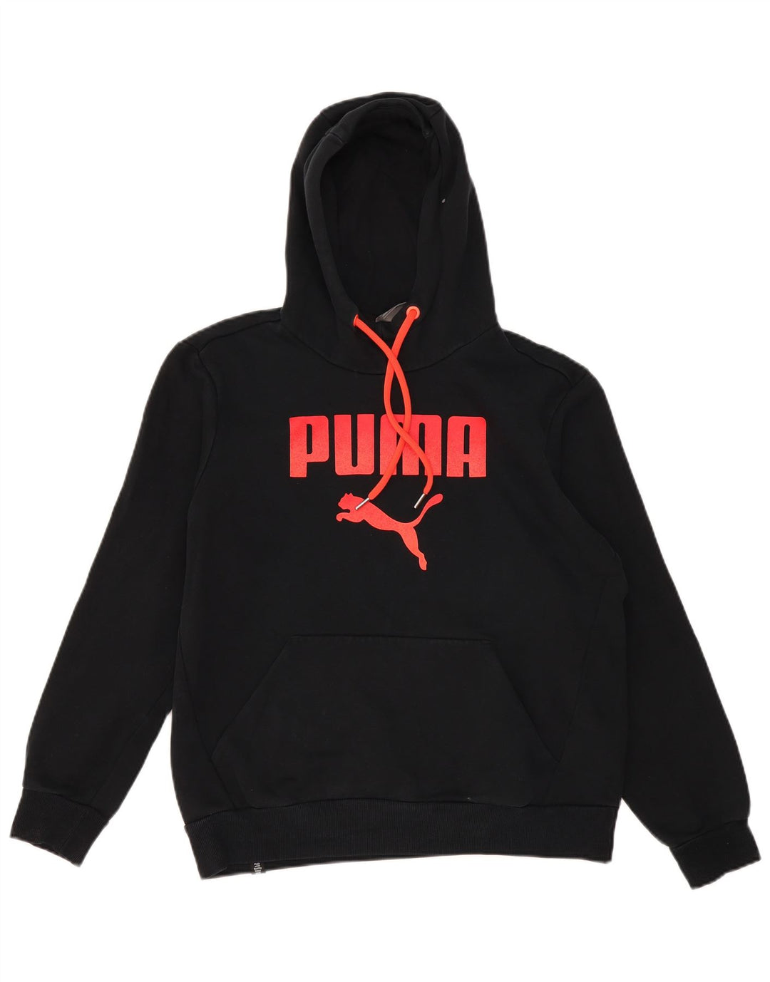 Puma Mens Graphic Hoodie Jumper Medium Black Cotton