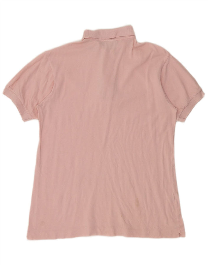 Lacoste Mens Polo Shirt Size 4 Medium Pink Cotton