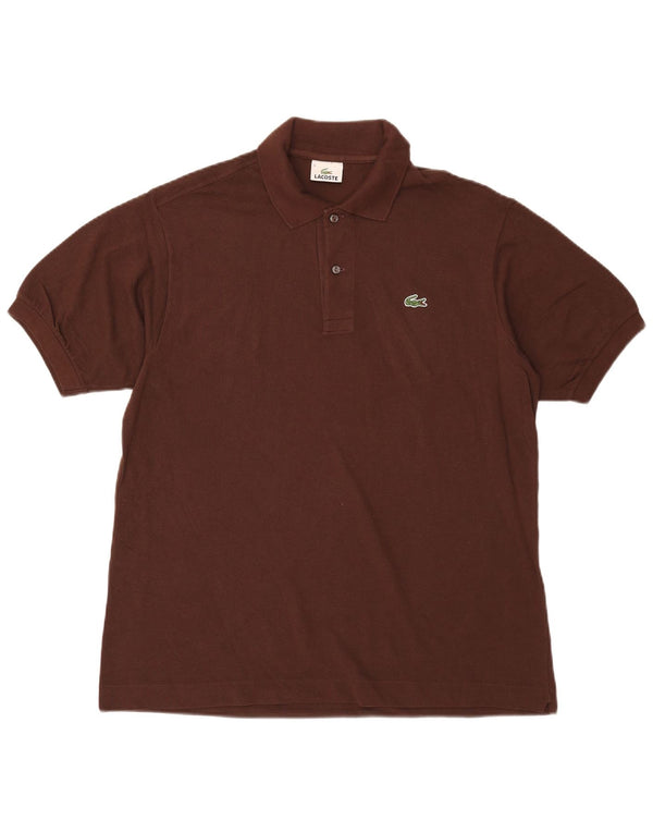 Lacoste Mens Polo Shirt Size 5 Large Brown Cotton
