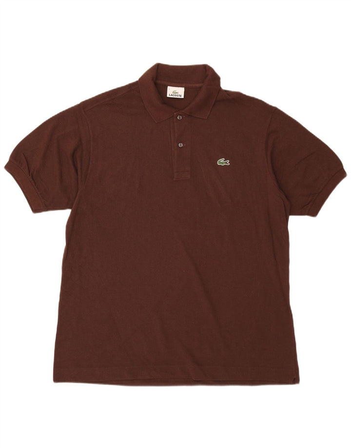 Lacoste Mens Polo Shirt Size 5 Large Brown Cotton