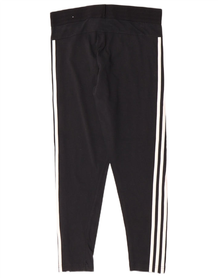 Adidas Womens Leggings UK 14 Large Black Cotton