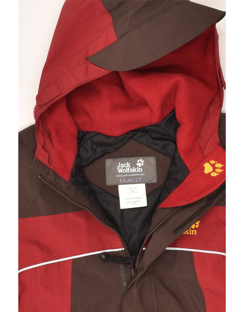 JACK WOLFSKIN Boys Graphic Hooded Windbreaker Coat 9-10 Years Red | Vintage Jack Wolfskin | Thrift | Second-Hand Jack Wolfskin | Used Clothing | Messina Hembry 