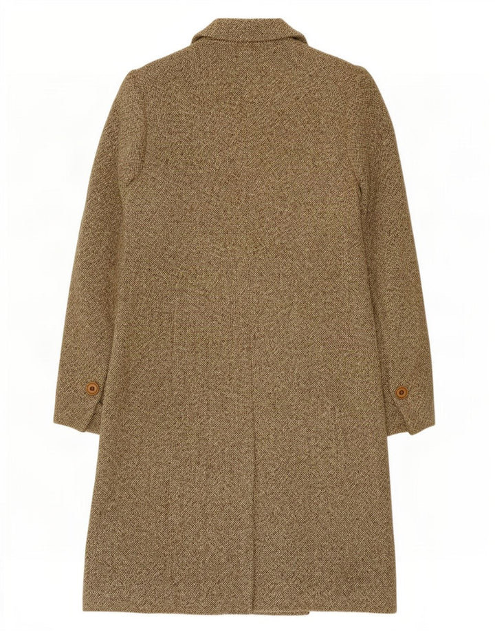 Vintage Womens Double Breasted Coat IT 48 XL Khaki Flecked Wool