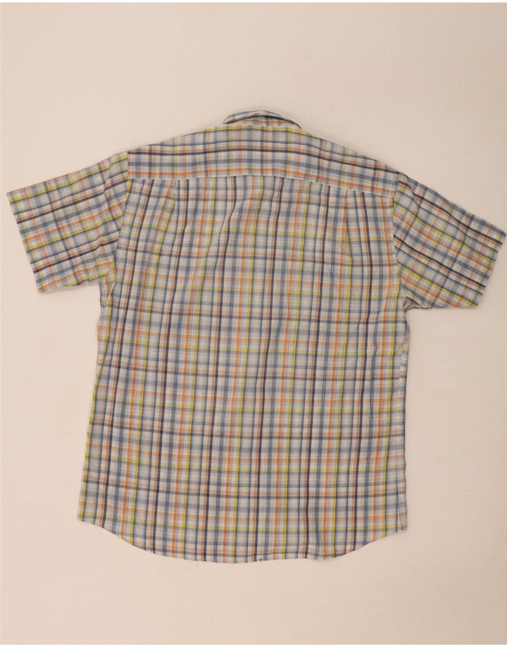 Pierre Cardin Mens Short Sleeve Shirt Size 41 Large Multicoloured Check