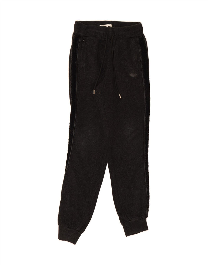 REPLAY Womens Tracksuit Trousers Joggers UK 10 Small  Black Cotton Vintage Replay and Second-Hand Replay from Messina Hembry 