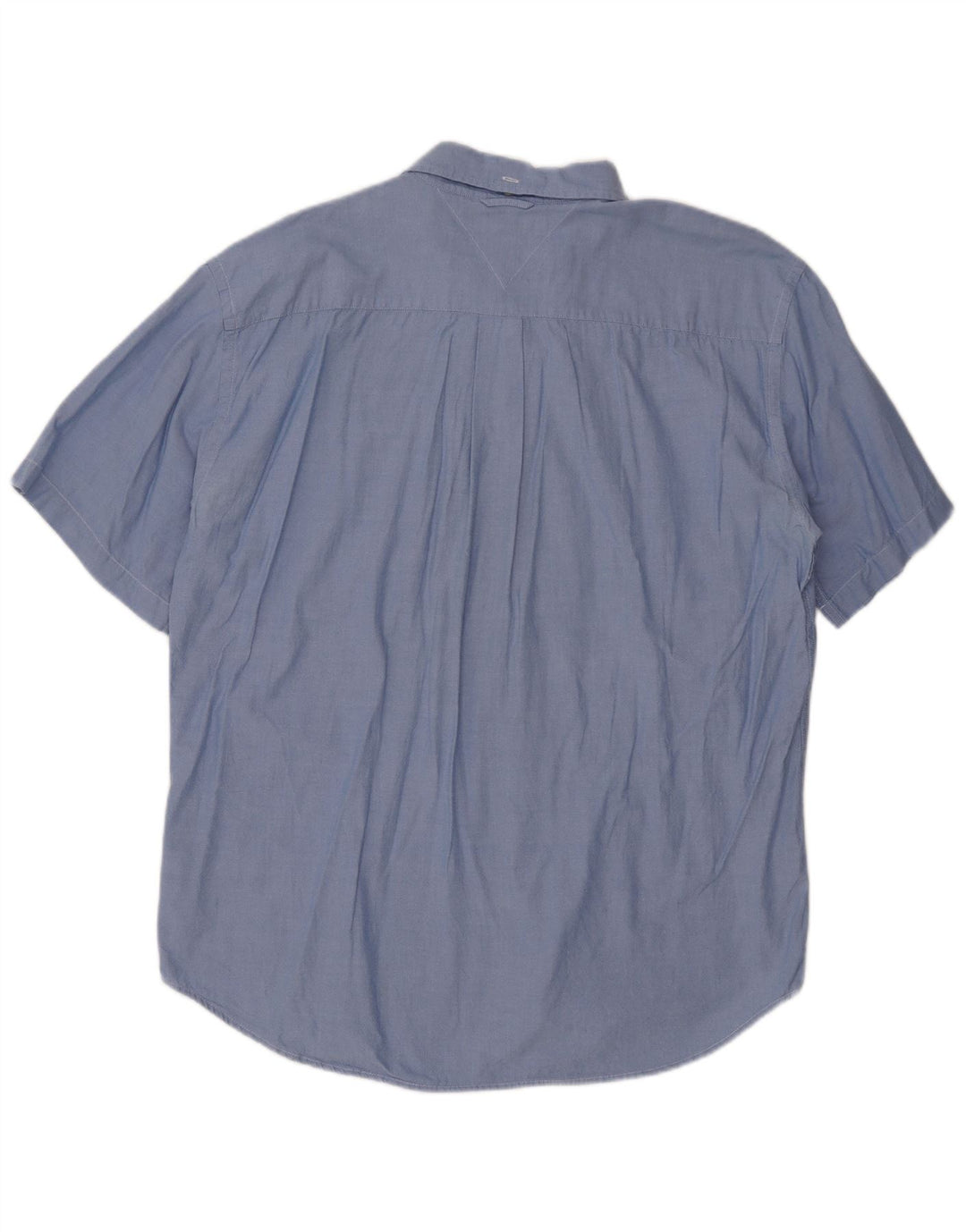 TOMMY HILFIGER Mens Short Sleeve Shirt XL Blue Cotton