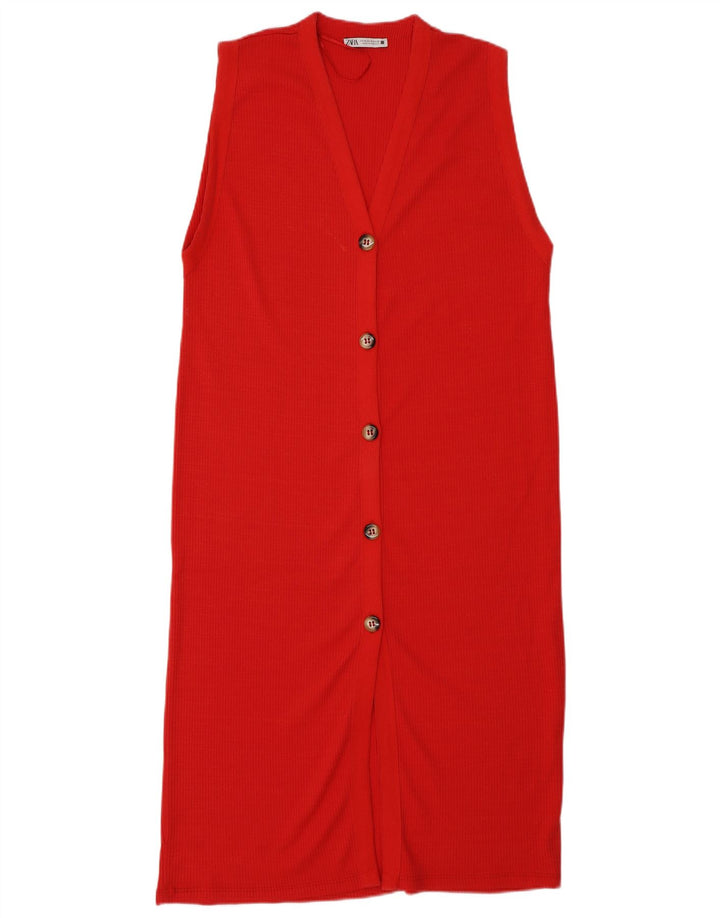 Zara Womens Sleeveless Maxi Dress UK 14 Medium Red
