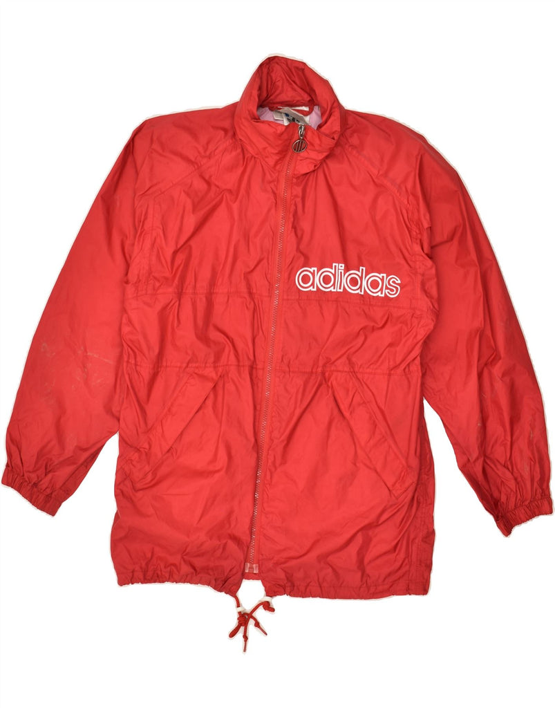 ADIDAS Boys Graphic Rain Jacket 13-14 Years Red Vintage Adidas and Second-Hand Adidas from Messina Hembry 