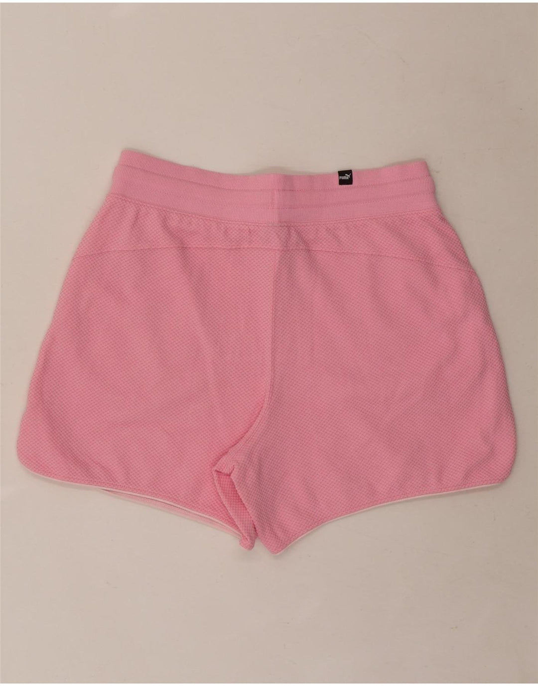Puma Womens Sport Shorts UK 14 Medium  Pink Spotted Cotton