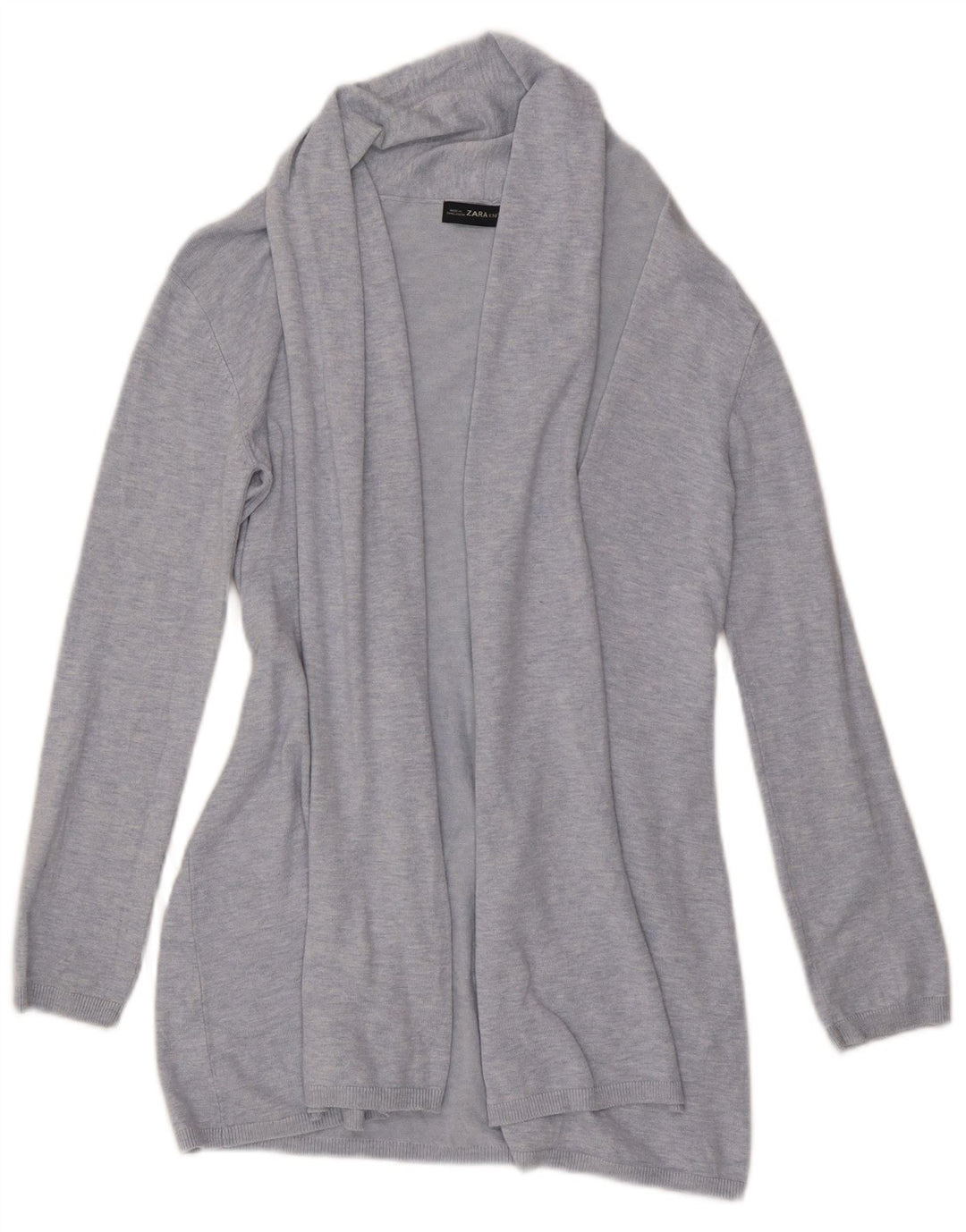 Zara Womens Longline Cardigan Sweater UK 10 Small Blue