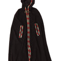 Vintage Womens Hooded Cape Coat One Size Black Geometric