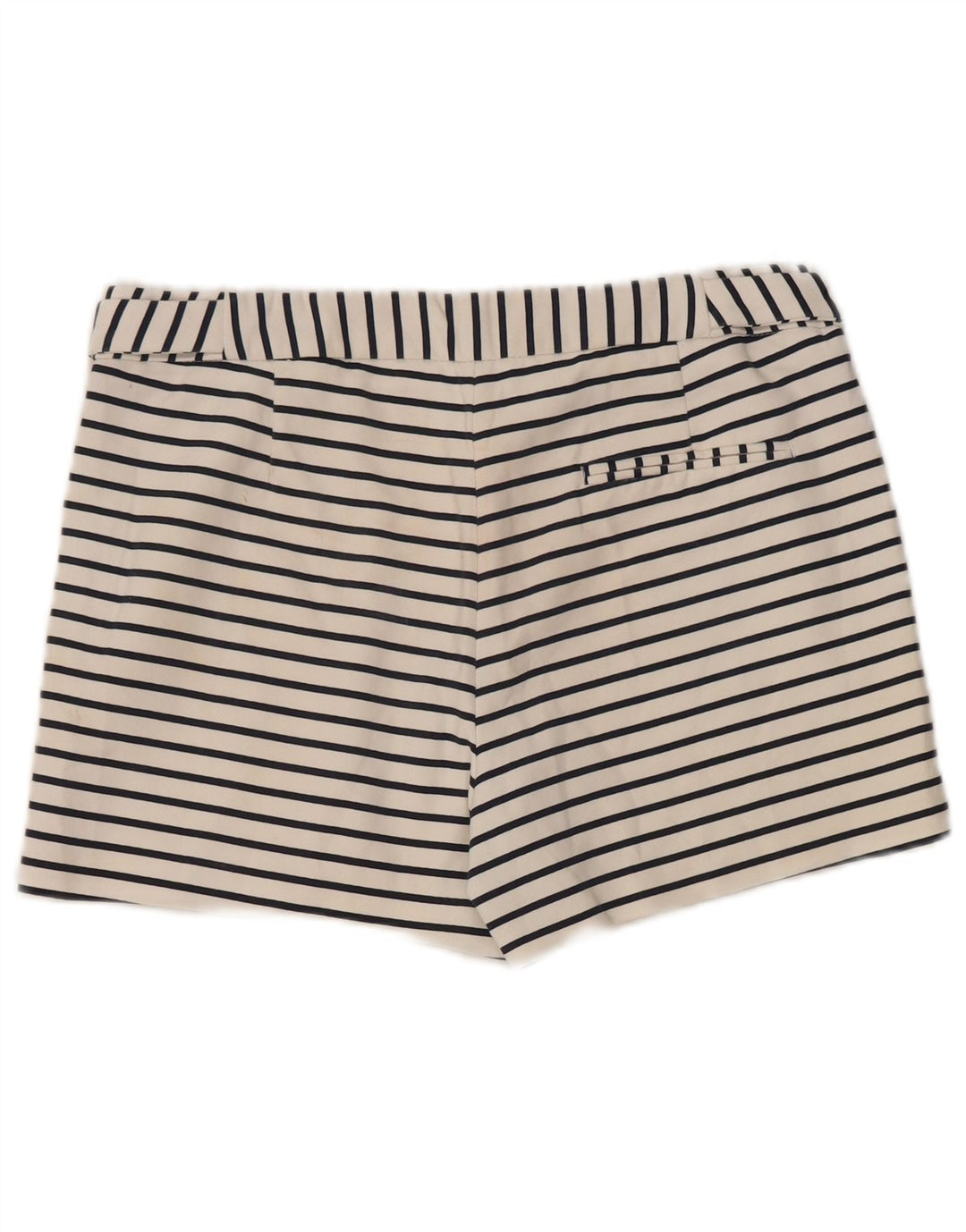 Zara Womens Hot Pants Medium W30  White Striped Cotton