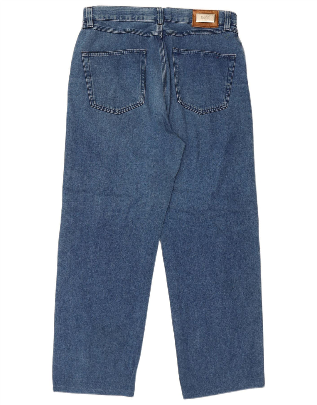 Hugo Boss Mens Straight Jeans W34 L28 Blue Cotton