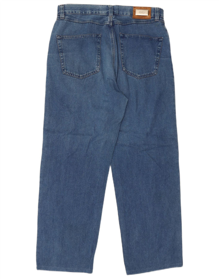 Hugo Boss Mens Straight Jeans W34 L28 Blue Cotton