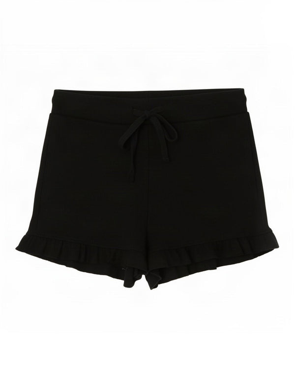 Zara Womens High Waist Hot Pants Large W32 Black Cotton