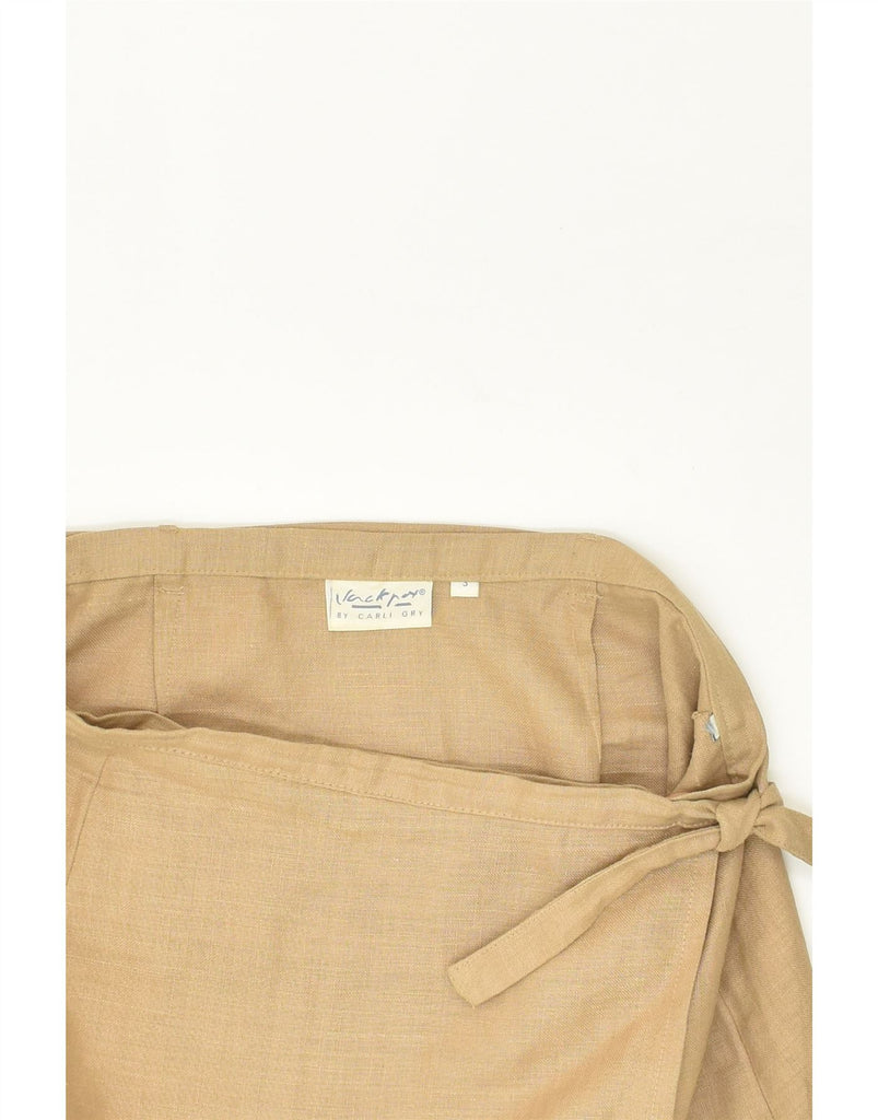 JACKPOT BY CARLI GRY Womens Wrap Skirt US 3 Small W30  Beige Linen | Vintage Jackpot by Carli Gry | Thrift | Second-Hand Jackpot by Carli Gry | Used Clothing | Messina Hembry 