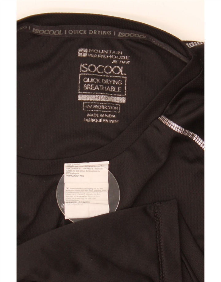 Mountain Warehouse Mens IsoCool T-Shirt Top Large Black Polyester