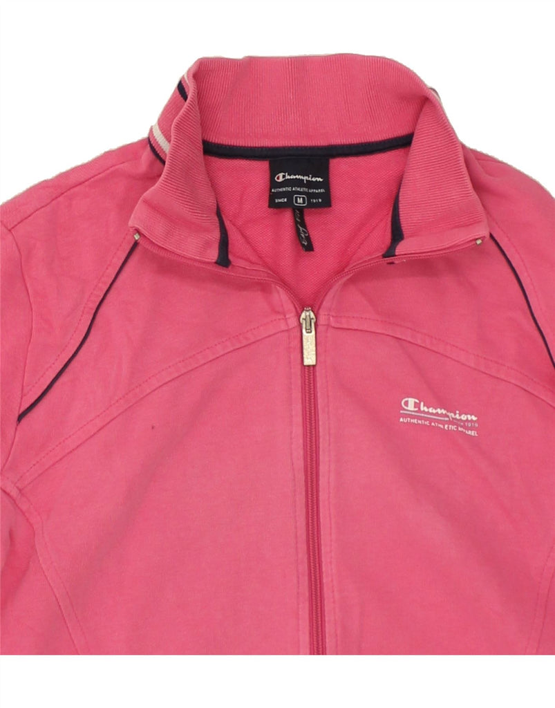 CHAMPION Womens Tracksuit Top Jacket UK 14 Medium Pink Vintage Champion and Second-Hand Champion from Messina Hembry 