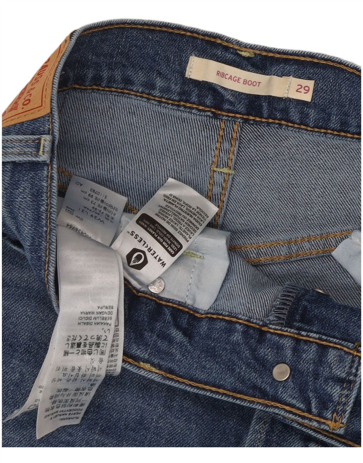 Levi's Womens Ribcage Bootcut Jeans W29 L31 Blue Cotton