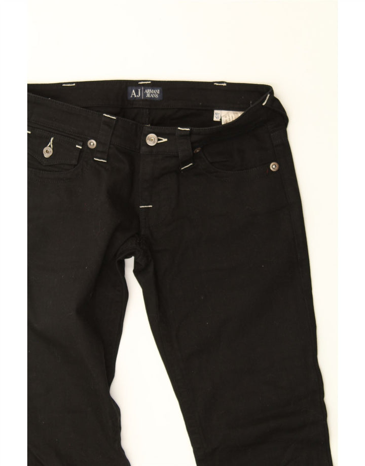 ARMANI Womens Straight Jeans W27 L29 Black Cotton Vintage Armani and Second-Hand Armani from Messina Hembry 